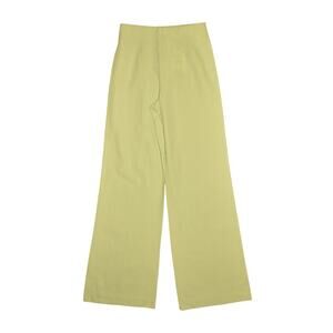 ZARA‎ NEW $70 Light Green High Waist Wide Leg Pant Viscose Cotton Linen XS
